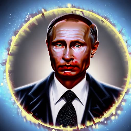 portrait+ style Putin Diablo horror Russian president blood evil face warning