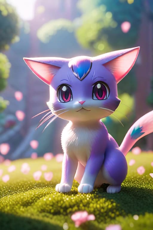  Mew from Pokémon is singing hyperrealistic, full body, detailed clothing, highly detailed, cinematic lighting, stunningly beautiful, intricate, sharp focus, f/1. 8, 85mm, (centered image composition), (professionally color graded), ((bright soft diffused light)), volumetric fog, trending on instagram, trending on tumblr, HDR 4K, 8K