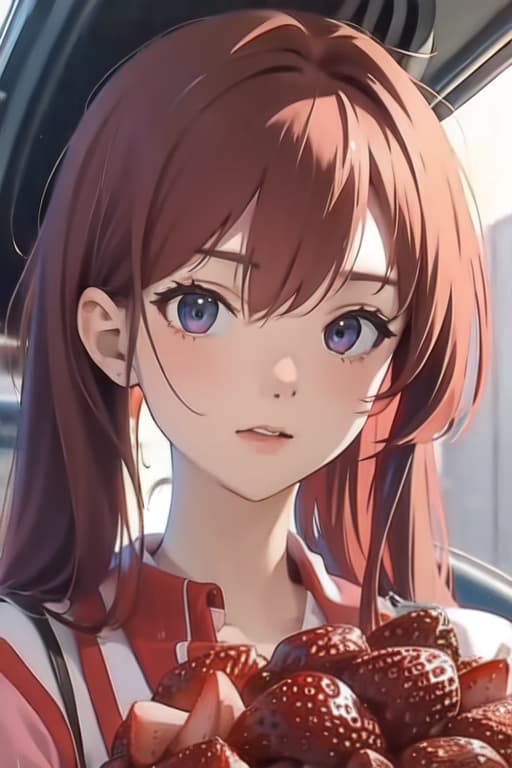  A with strawberry hair is on her with her s 