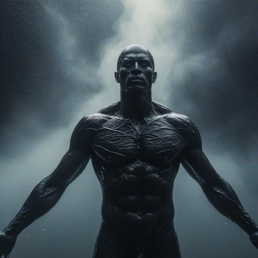  Black water flows through the veins of a person, engraving. hyperrealistic, full body, detailed clothing, highly detailed, cinematic lighting, stunningly beautiful, intricate, sharp focus, f/1. 8, 85mm, (centered image composition), (professionally color graded), ((bright soft diffused light)), volumetric fog, trending on instagram, trending on tumblr, HDR 4K, 8K