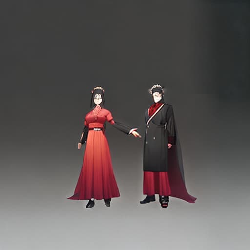  naruto and nezuko hyperrealistic, full body, detailed clothing, highly detailed, cinematic lighting, stunningly beautiful, intricate, sharp focus, f/1. 8, 85mm, (centered image composition), (professionally color graded), ((bright soft diffused light)), volumetric fog, trending on instagram, trending on tumblr, HDR 4K, 8K