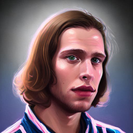 portrait+ style Matt riddle queer face