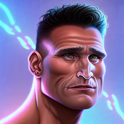 portrait+ style ken Shamrock queer face