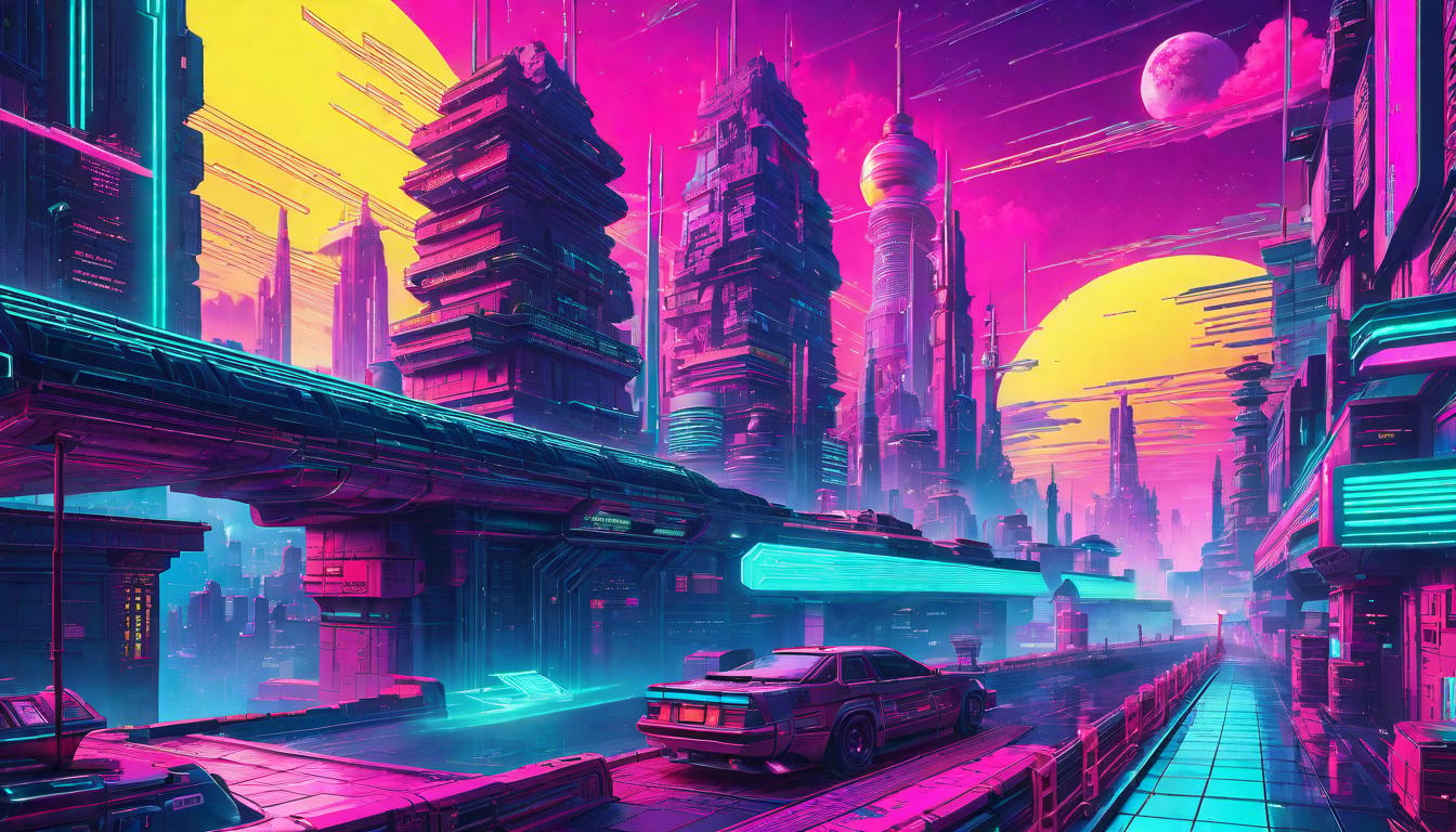  vaporwave,cyberpunk game style Powerful energy imprint, distinguished being, astral plane, otherworldly essence, radiant energyeon, dystopian, futuristic, digital, vibrant, detailed, high contrast, reminiscent of cyberpunk genre video games,retro aesthetic, cyberpunk, vibrant, neon colors, vintage 80s and 90s style, highly detailed