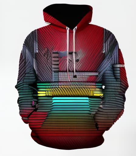 mdjrny-v4 style hoody with striped patterns