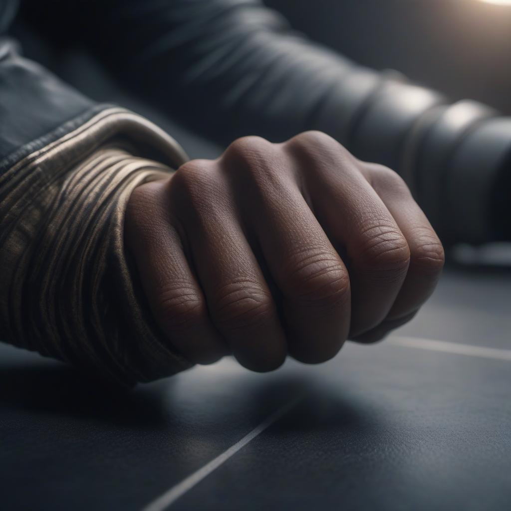  lines on knuckles hyperrealistic, full body, detailed clothing, highly detailed, cinematic lighting, stunningly beautiful, intricate, sharp focus, f/1. 8, 85mm, (centered image composition), (professionally color graded), ((bright soft diffused light)), volumetric fog, trending on instagram, trending on tumblr, HDR 4K, 8K