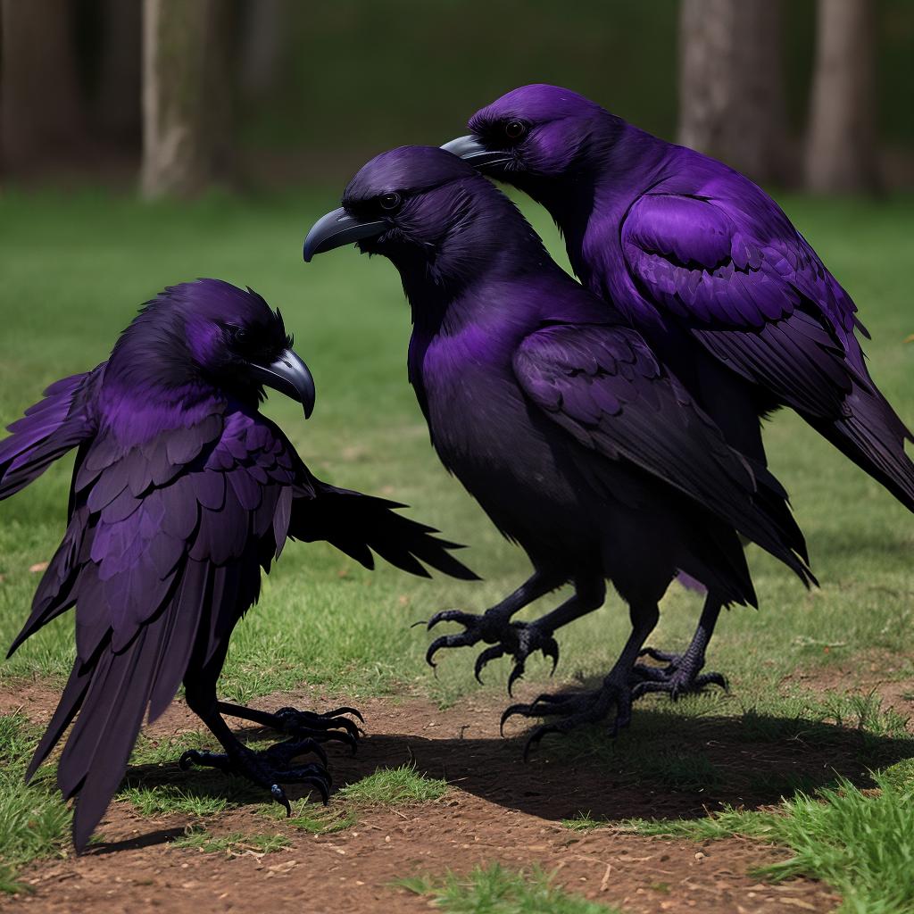  masterpiece, best quality, Two agressive ravens looking me