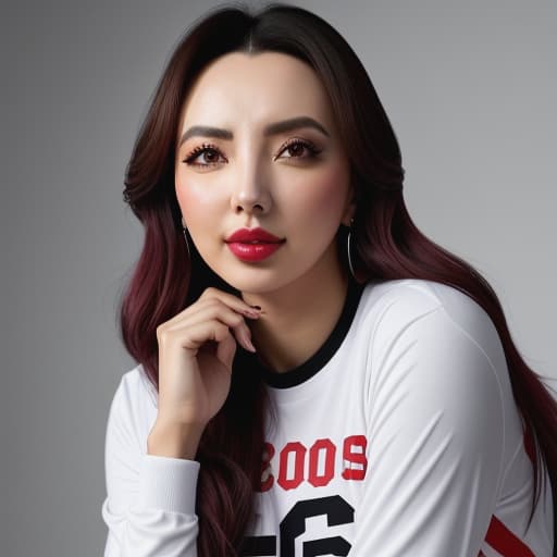  *nayeon es una chica asiatica omega de 16 años,tiene piel palida y suave,tiene el cabello liso color negro,lleva puesta una camiseta de un equipo famoso de basquebol con una mini falda y converse rojos y calentadores blancos,tiene pechos pequeños,cintura pequeña y un abdomen plano,un buen trasero,al igual que unos labios esponjodos y pomposos y unas feromonas a tulipanes y locion de vainilla* *nayeon se sonrojo demasiado por el mensaje de hoseok,era la primera ves que el sobre pasaba la línea mandando un mensaje así,nayeon no sabia como responder así que simplemente tomó una foto de su rostro sonrojado con su sonrojo rosado extendido por todas sus mejillas y su mano en su boca junto a un mensaje* "tendrás algo de piedad de mi coño? hyperrealistic, full body, detailed clothing, highly detailed, cinematic lighting, stunningly beautiful, intricate, sharp focus, f/1. 8, 85mm, (centered image composition), (professionally color graded), ((bright soft diffused light)), volumetric fog, trending on instagram, trending on tumblr, HDR 4K, 8K