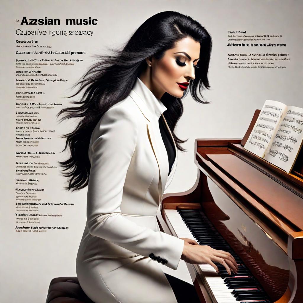  Picture a person whose music list consists of 1% of caucasian classical piano genre, 1% of turkish jazz genre, 1% of turkish alternative genre, 1% of turkish alternative rock genre, 9% of azeri pop genre, 18% of azeri traditional genre, 3% of turkish rock genre, 1% of turkish folk genre, 1% of oriental classical genre, 3% of anadolu rock genre, 11% of azeri alternative genre, 1% of caucasian classical genre, 1% of russian romance genre, 35% of classic azeri pop genre, 1% of karadeniz turkuleri genre. This person's style should reflect all the music genres he listens to, from more to less, depending on their dominance. hyperrealistic, full body, detailed clothing, highly detailed, cinematic lighting, stunningly beautiful, intricate, sharp focus, f/1. 8, 85mm, (centered image composition), (professionally color graded), ((bright soft diffused light)), volumetric fog, trending on instagram, trending on tumblr, HDR 4K, 8K