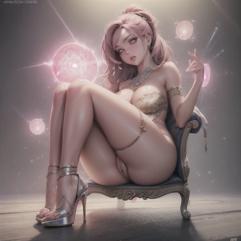  (8K, high resolution), (masterpiece, best quality:1.2), highres, perfect anatomy,sexy high heels pinks lips,light particles, soft lighting, volumetric lighting, intricate details, finely detailed
