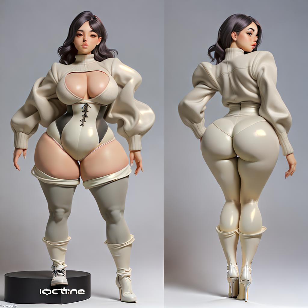  Súper curvy thicc women with ultra thicc tights and small waist