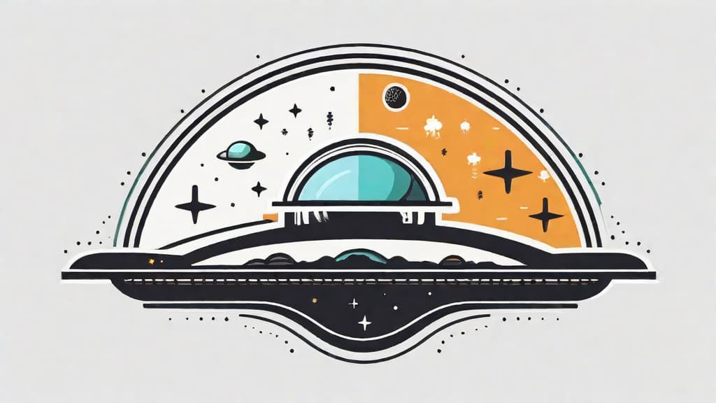  minimalistic icon of Astrobiology and Extraterrestrial Life, flat style, on a white background