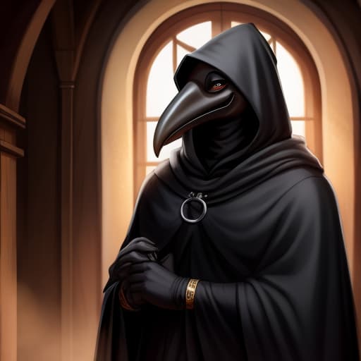  buff male plague doctor, big cock, nonhuman cock, wearing cloak, open eyes, digital art, masterpiece, 4k, fine details,