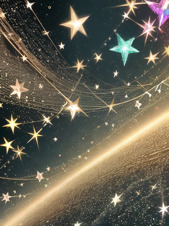  Sparkling star wallpaper with gems and pretty musical notes