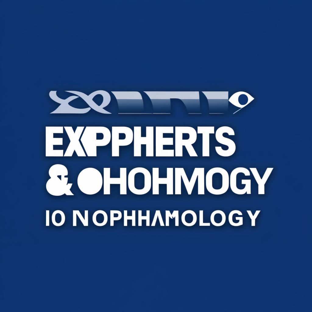  Logo, Dark blue experts in ophthalmology. Over 1200 operations