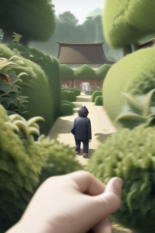  ((POV one's hand:1.2))、(🧝‍♀️)、セーラー服、squat、from back、surrounded by bushes in outdoor、in focus with blurred background、best quality:1.4、masterpiece:1.4、ultra detailed texture、RAW photorealistic、absurd resolution、8K illustration、💩、💩、💩、💩、💩、💩、