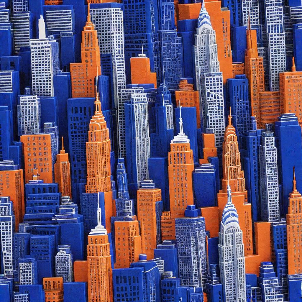  New York City royal blue and orange