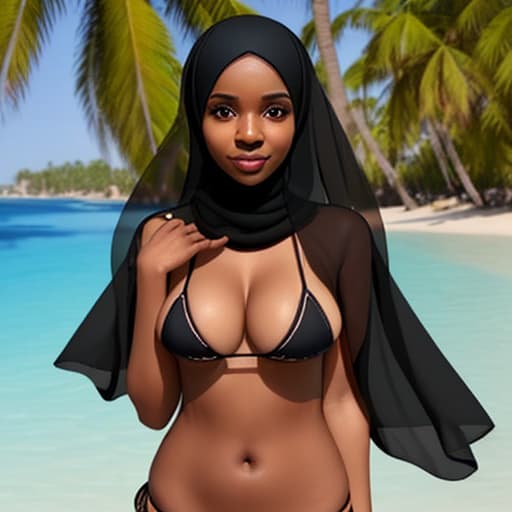  black Muslim wife with bikini