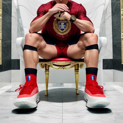  Men who kiss cristiano ronaldo shoes when he sit on the throne