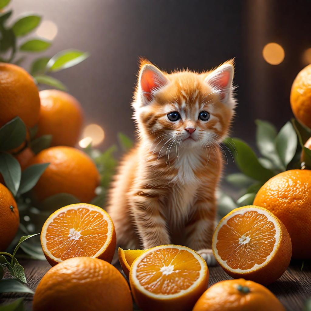  Generate image of pretty orange kitten hyperrealistic, full body, detailed clothing, highly detailed, cinematic lighting, stunningly beautiful, intricate, sharp focus, f/1. 8, 85mm, (centered image composition), (professionally color graded), ((bright soft diffused light)), volumetric fog, trending on instagram, trending on tumblr, HDR 4K, 8K