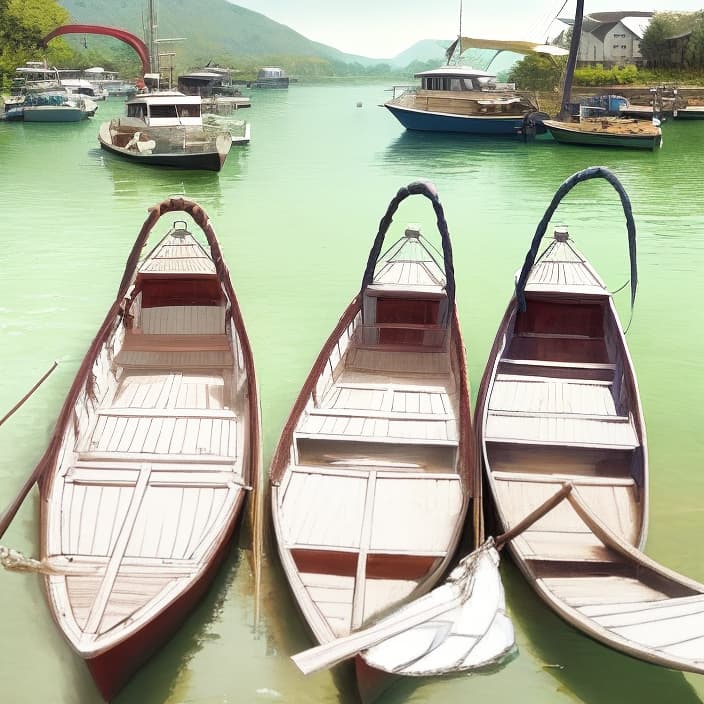  Mountains, lakes, boats, sun