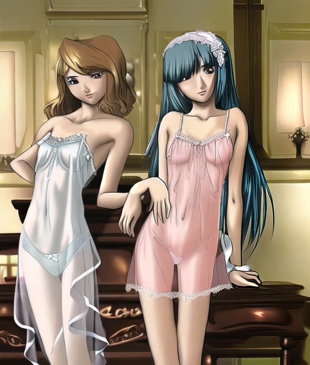  Girlies in negligee