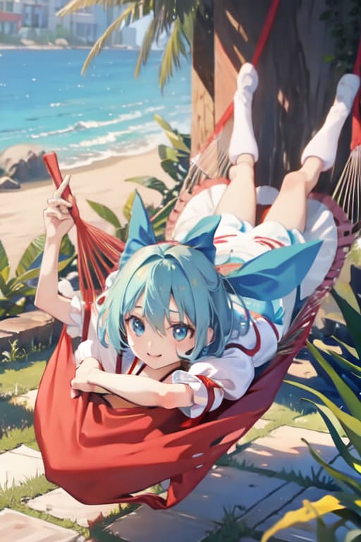  Cirno in a hammock