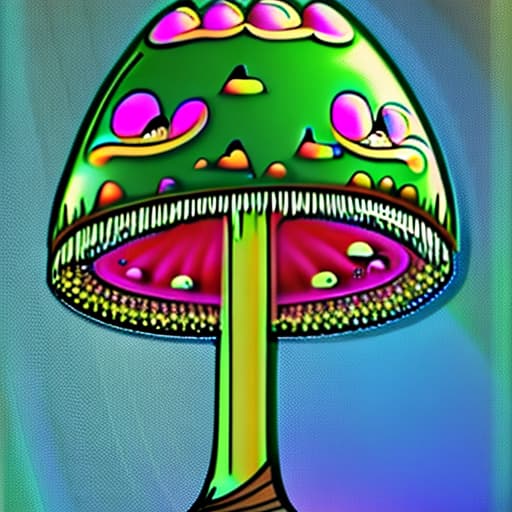  Trippy style mushroom