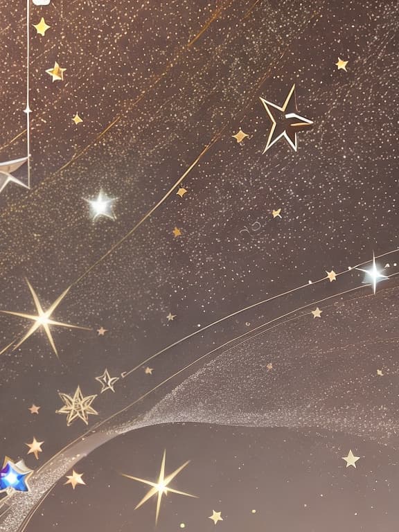  Sparkling star wallpaper with gems and pretty musical notes