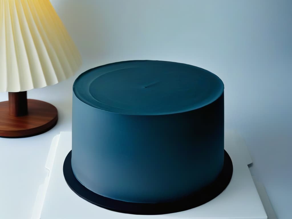  A closeup, highresolution image of a sleek, modern cake decorating turntable in matte black finish. The turntable is elegantly simple in design, showcasing a nonslip surface and smooth rotation mechanism. The image captures the precision and sophistication of this essential tool for creating beautifully decorated cakes, emphasizing its professional quality and functionality. hyperrealistic, full body, detailed clothing, highly detailed, cinematic lighting, stunningly beautiful, intricate, sharp focus, f/1. 8, 85mm, (centered image composition), (professionally color graded), ((bright soft diffused light)), volumetric fog, trending on instagram, trending on tumblr, HDR 4K, 8K