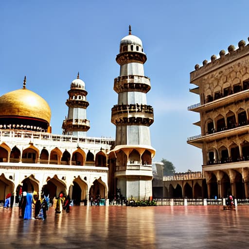  Hyderabad Charminar hyperrealistic, full body, detailed clothing, highly detailed, cinematic lighting, stunningly beautiful, intricate, sharp focus, f/1. 8, 85mm, (centered image composition), (professionally color graded), ((bright soft diffused light)), volumetric fog, trending on instagram, trending on tumblr, HDR 4K, 8K