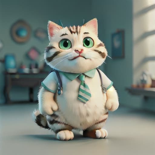  doctor cat very fat hyperrealistic, full body, detailed clothing, highly detailed, cinematic lighting, stunningly beautiful, intricate, sharp focus, f/1. 8, 85mm, (centered image composition), (professionally color graded), ((bright soft diffused light)), volumetric fog, trending on instagram, trending on tumblr, HDR 4K, 8K