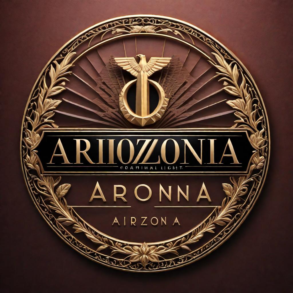  Create a logo using the words 'Arizona RON'. The design should be stylish and modern, capturing the essence of sophistication and confidence. Use elegant, bold typography with a touch of flair. The logo should incorporate colors like gold, black, or white to evoke a sense of luxury and high fashion. hyperrealistic, full body, detailed clothing, highly detailed, cinematic lighting, stunningly beautiful, intricate, sharp focus, f/1. 8, 85mm, (centered image composition), (professionally color graded), ((bright soft diffused light)), volumetric fog, trending on instagram, trending on tumblr, HDR 4K, 8K