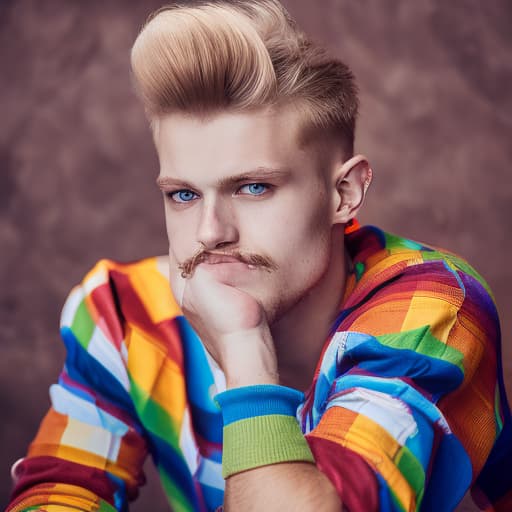 portrait+ style czech homosexual queer twink blonde very cute dude face