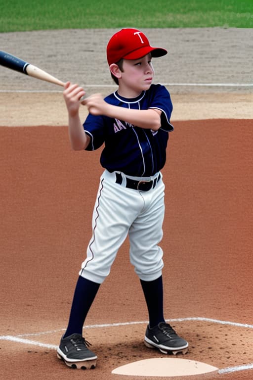  Boy playing baseball