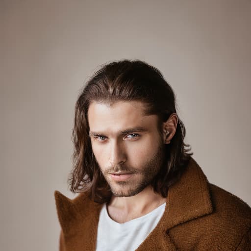 portrait+ style Russian queer soap actor brunette hunk dude face