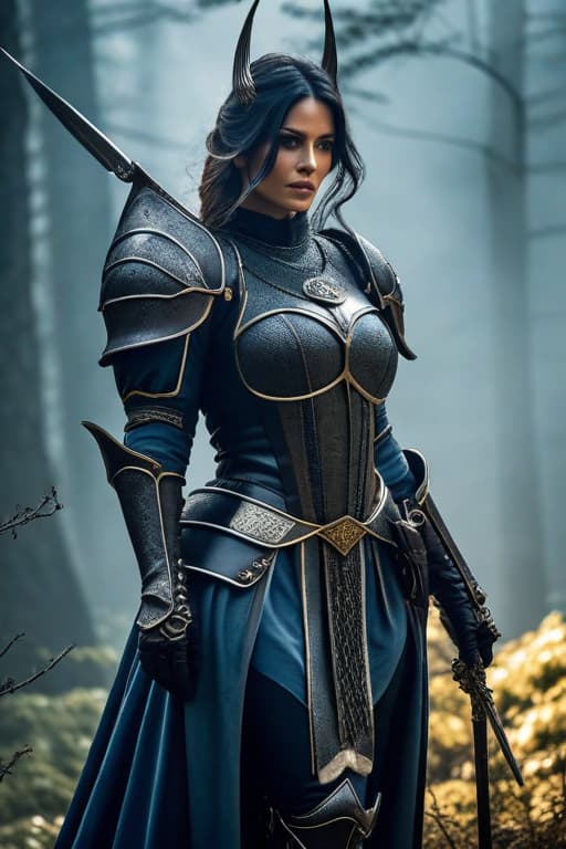  Dark fantasy knights hyperrealistic, full body, detailed clothing, highly detailed, cinematic lighting, stunningly beautiful, intricate, sharp focus, f/1. 8, 85mm, (centered image composition), (professionally color graded), ((bright soft diffused light)), volumetric fog, trending on instagram, trending on tumblr, HDR 4K, 8K