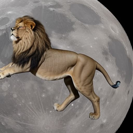  A lion with the words “Lyin Changes Everything” written on a moon