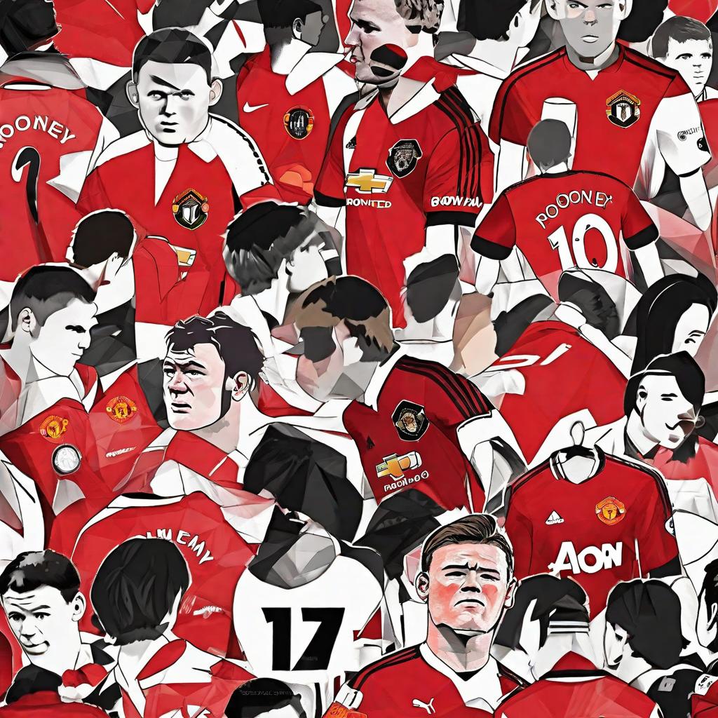  masterpiece, best quality, wayne rooney anime style with manchester united jersey