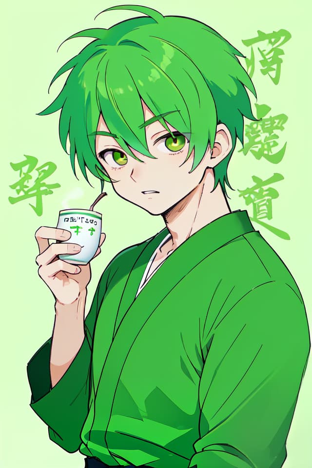  Green hair good looking guy Takebayashi tei