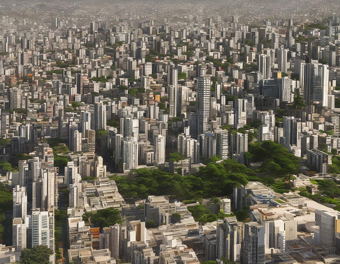  Create a picture of Brazil's cityscape, highres, octane render, cinematic lighting, high quality