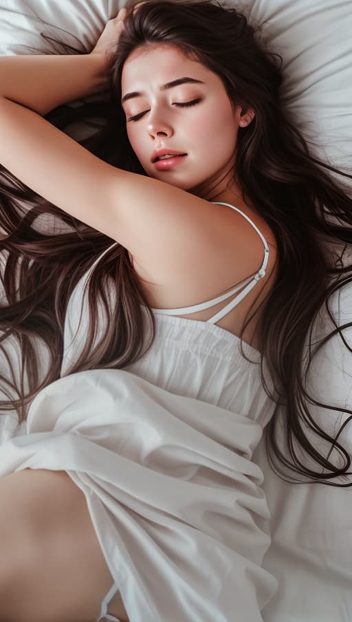  portrait of the face of a who is emitting a moan of , closing her eyes, while her body trembles with . She is lying on a 's bed. Due to the intensity of the , she grabs the sheets tightly.