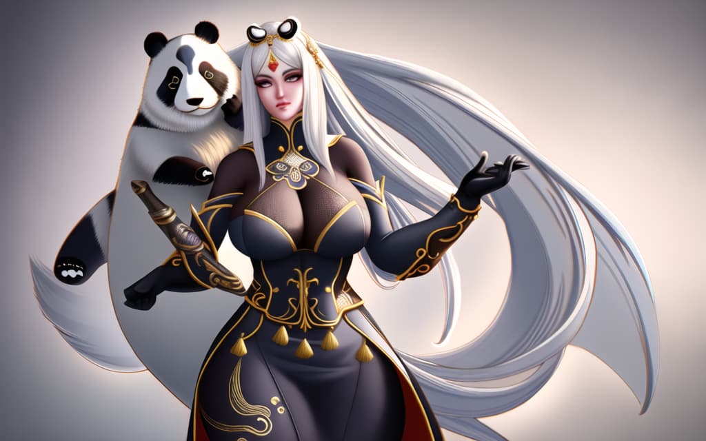  panda , super hrdina hyperrealistic, full body, detailed clothing, highly detailed, cinematic lighting, stunningly beautiful, intricate, sharp focus, f/1. 8, 85mm, (centered image composition), (professionally color graded), ((bright soft diffused light)), volumetric fog, trending on instagram, trending on tumblr, HDR 4K, 8K