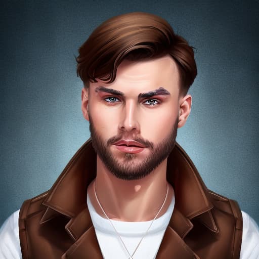 portrait+ style russian homosexual queer youtuber hunk dude face