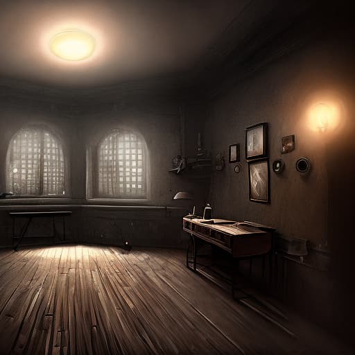 mdjrny-v4 style dark old room