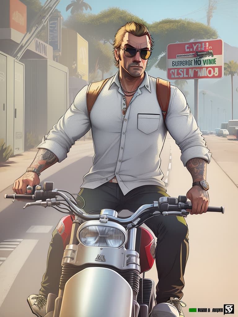  gtav style, (best quality), ((artwork-gta5 heavily stylized)), poster design, detailed, highly detailed, sunglasses, masterpiece, highres