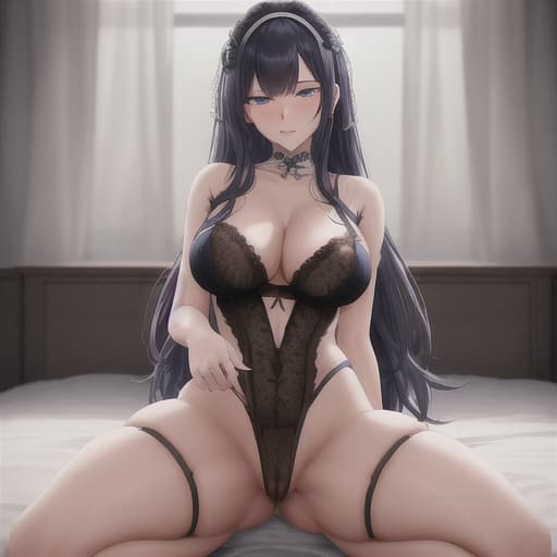  Woman White, ((age 20-30)), with Black hair, Ahegao, Hair Style: Curly, Blue Eyes, Housemaid, In Bedroom, Wearing Lingerie, With Handcuffs, Tall ((adult)), dildo, ((full body)), (((nsfw))), (((hdr, masterpiece, highest resolution, best quality, beautiful, raw image))), (((extremely detailed, rendered))), hyperrealistic, full body, detailed clothing, highly detailed, cinematic lighting, stunningly beautiful, intricate, sharp focus, f/1. 8, 85mm, (centered image composition), (professionally color graded), ((bright soft diffused light)), volumetric fog, trending on instagram, trending on tumblr, HDR 4K, 8K