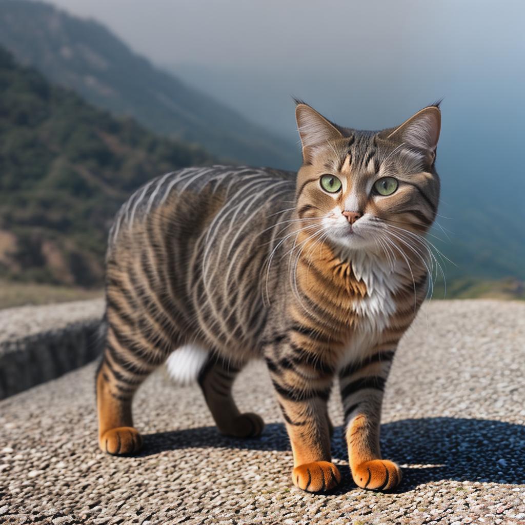  @PB_ImgGenBot Cat hyperrealistic, full body, detailed clothing, highly detailed, cinematic lighting, stunningly beautiful, intricate, sharp focus, f/1. 8, 85mm, (centered image composition), (professionally color graded), ((bright soft diffused light)), volumetric fog, trending on instagram, trending on tumblr, HDR 4K, 8K