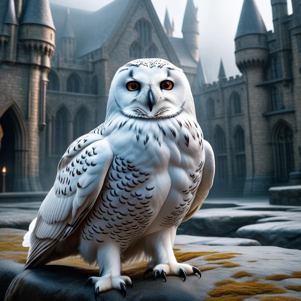  The seal of Hogwarts features only a white owl depicted. hyperrealistic, full body, detailed clothing, highly detailed, cinematic lighting, stunningly beautiful, intricate, sharp focus, f/1. 8, 85mm, (centered image composition), (professionally color graded), ((bright soft diffused light)), volumetric fog, trending on instagram, trending on tumblr, HDR 4K, 8K