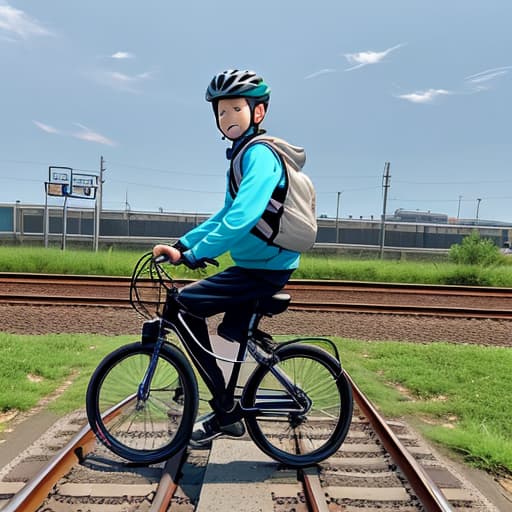  Early in the morning, an 11-year-old boy was riding his bike on the tracks,